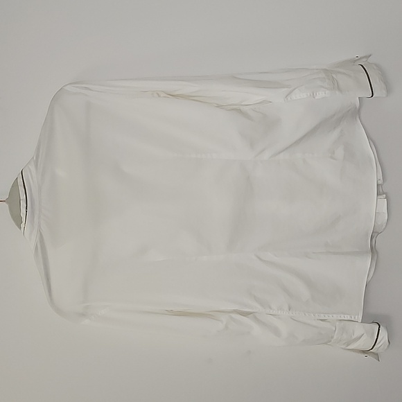 BRUNELLO CUCINELLI  MONILI TRIM WHITE BLOUSE Size Large - Picture 12 of 17